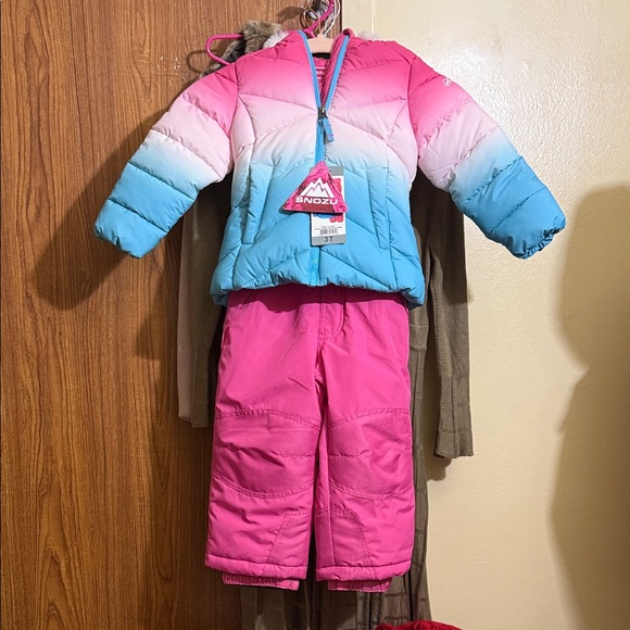 Snozu Kids Gradient Blue and Pink Jacket & Pants Set - Picture 1 of 4